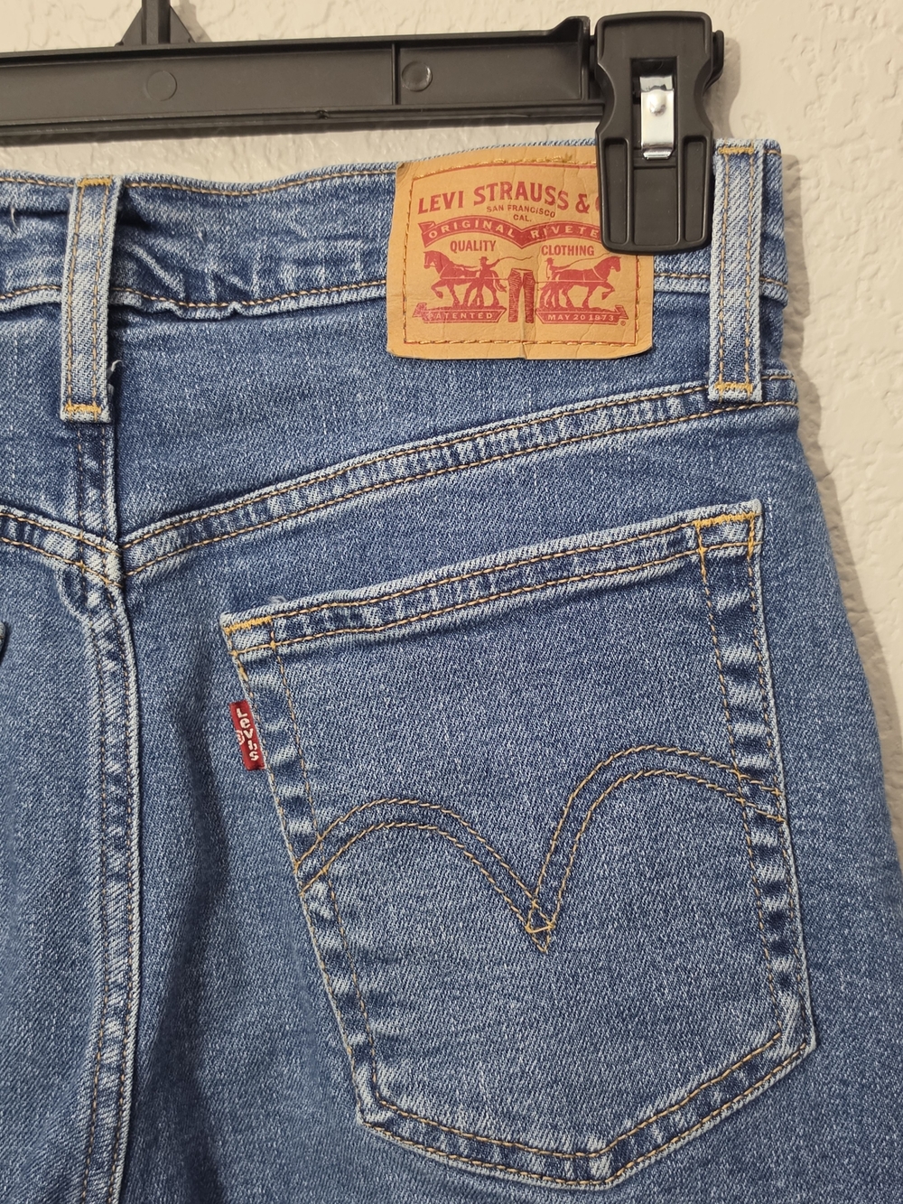 Levi's Wedgie Straight Classic High Rise Jeans Medium Wash Ankle Womens 27 - Picture 4 of 10